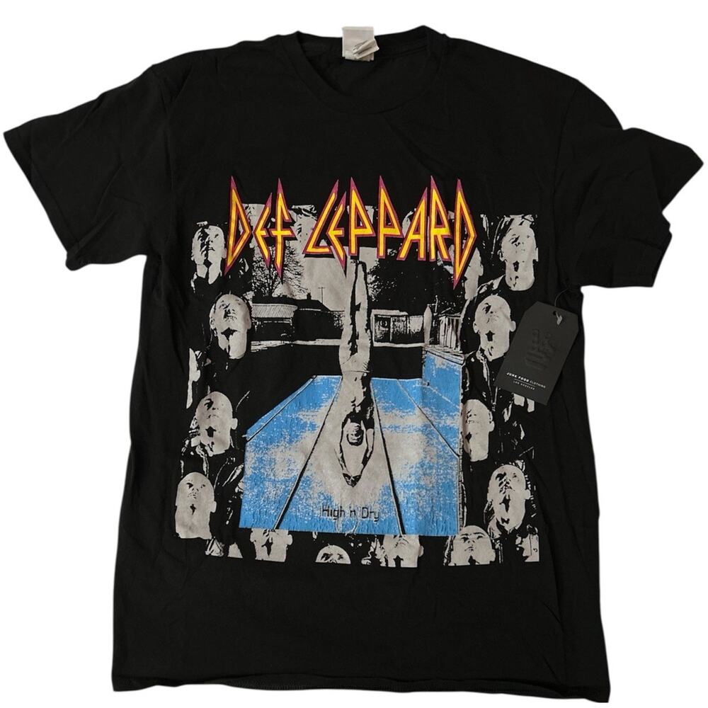 Junk Food Def Leppard High‎ 'N' Dry T Shirt Size Small